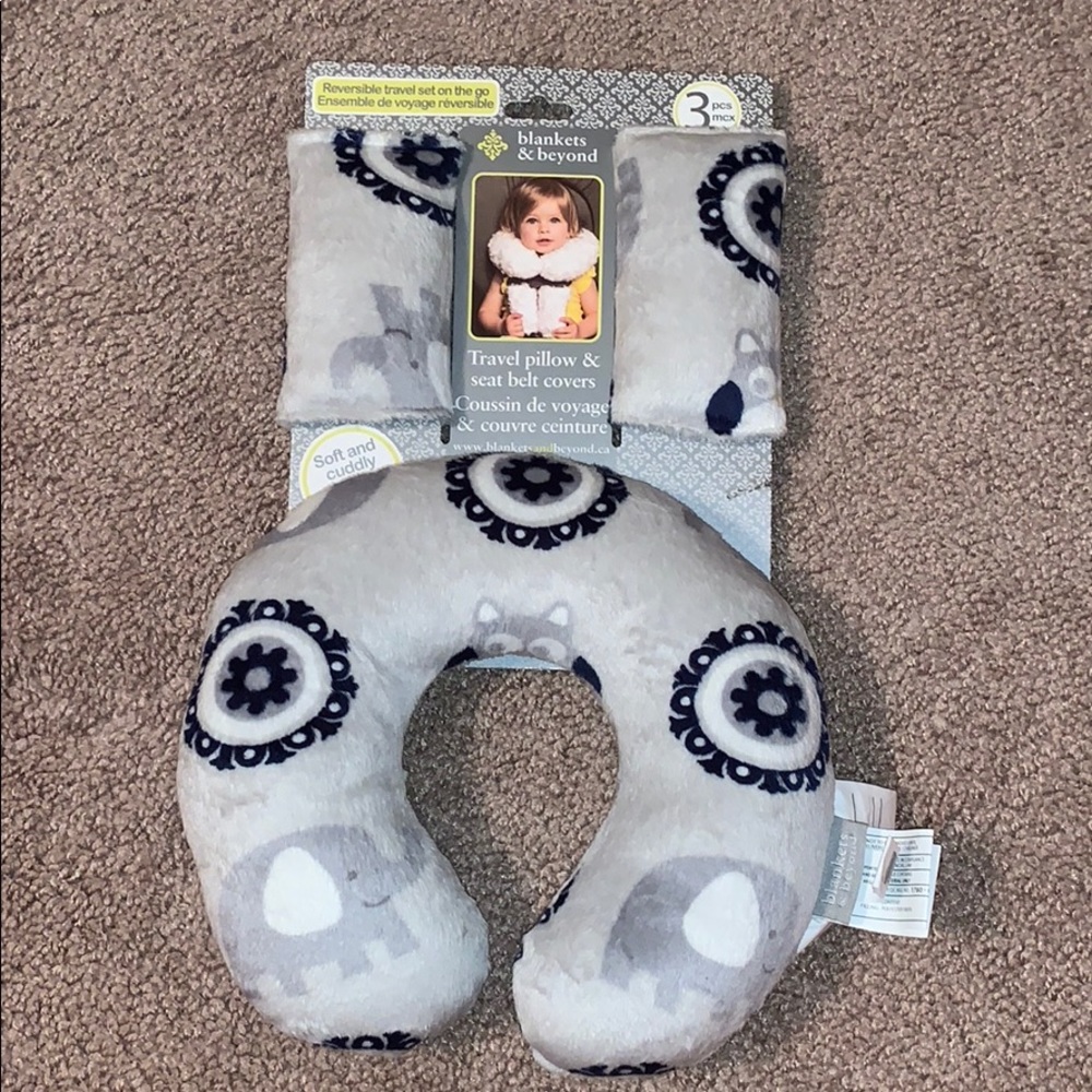 Travel Neck Pillow & Seat Belt Cover Set
